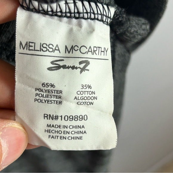 Melissa McCarthy Seven7 Long Sleeve Gray Tunic with Front Pockets Size 3X - Picture 9 of 13